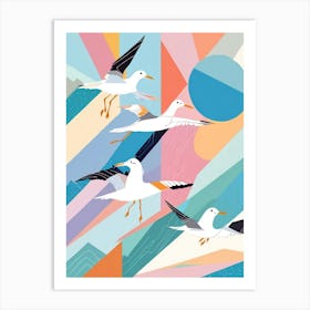 Seagulls In Flight 1 Art Print