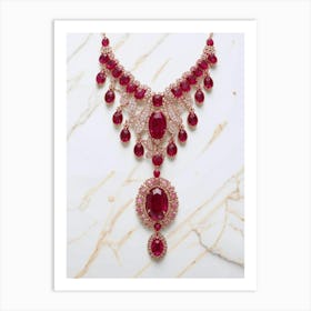 Ruby Necklace Art Print