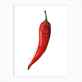 Red Chili Pepper Art Print