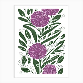 Purple Flowers Art Print