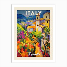 Ravello Italy 4 Fauvist Painting Travel Poster Art Print