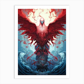 Red Phoenix Art Print