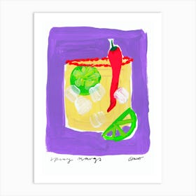 Spicy Margs Cocktail Art Print