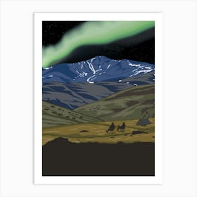 Alaska Travel Poster Landscape Art Print