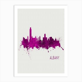 Albany New York City Purple Art Print