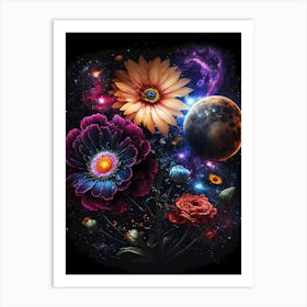 Universe flowers 2 Art Print