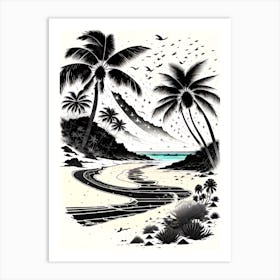 Road To The Beach Art Print