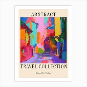 Abstract Travel Collection Poster Chiang Mai Thailand 1 Art Print