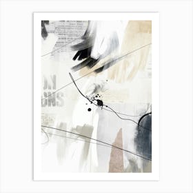 Modern Newspaper Abstract 2 Art Print