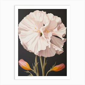 Flower Illustration Carnation Dianthus 5 Art Print