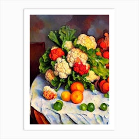 Cauliflower Cezanne Style vegetable Art Print