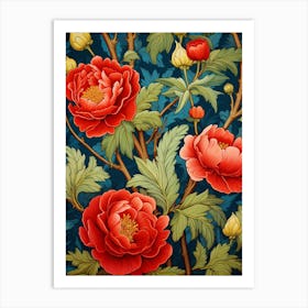 Wallpaper Peonies 2 Art Print