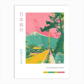 Fujikawaguchiko Japan Duotone Silkscreen 2 Art Print