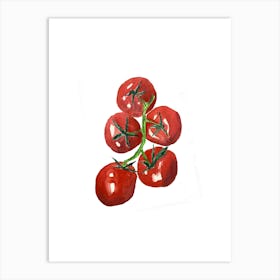 Watercolor Of Tomatoes Art Print