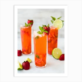 Strawberry Mojito Art Print