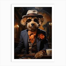 Poodle In Tuxedo Art Print