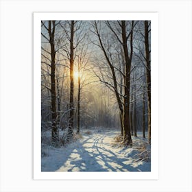 Winter Path Art Print