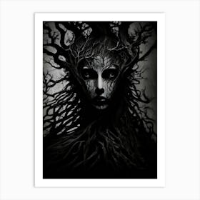 Dark Forest Lady 1 Art Print