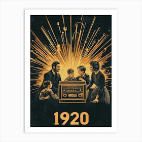 Aihrgdesign A Vintage Poster Celebrating The Rise Of Radio Br Cace8cfa B2f1 456d Bf54 96ce574f6101 1 Art Print