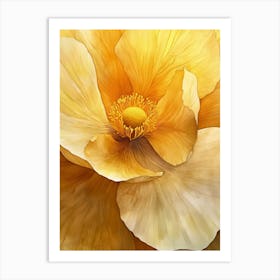 Yellow Poppy 1 Art Print