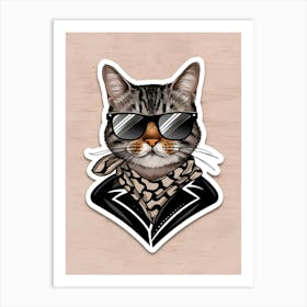 Cat In Sunglasses 6 Art Print