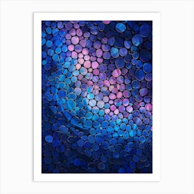 Abstract Blue And Pink Tiled Background Art Print