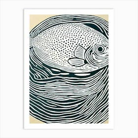 Sea Bream Linocut Art Print