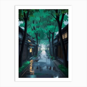 Rainy Street Art Print