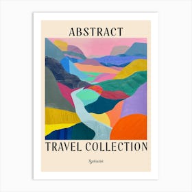 Abstract Travel Collection Poster Tajikistan 2 Art Print