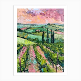 Sunset In Tuscany 2 Art Print