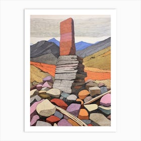 Cairn Gorm Scotland Colourful Mountain Illustration Art Print