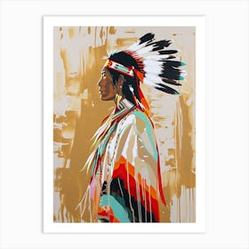 Minimalist Spirit Of The Tribes ! Native American Art Art Print