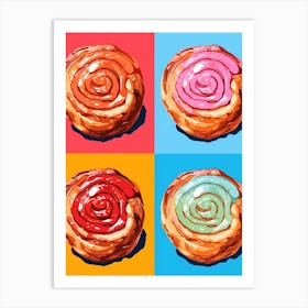Pop Art Inspired Viennese Swirl 3 Art Print