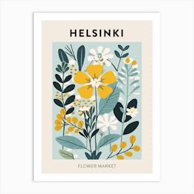 Flower Market Poster Helsinki Finland 2 Art Print