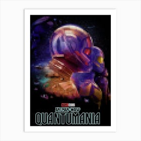 Ant Man And The Wasp Quantumania In A Pixel Dots Art Style Art Print