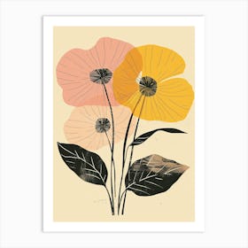 Hanoi Flower Market Boho Minimalist Style 1 Art Print