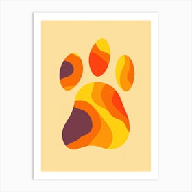 Abstract Dog Paw Art Print
