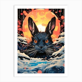 Hare In The Moonlight Art Print