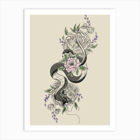 Snake Tattoo Design Art Print