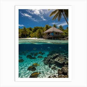 Underwater Hut Art Print