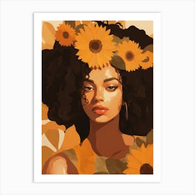 Sunflower Girl 12 Art Print