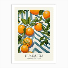 Marche Aux Fruits Kumquats Fruit Summer Illustration 1 Art Print