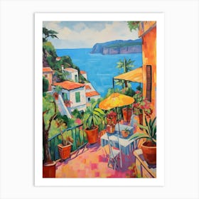 Amalfi Coast Italy 1 Fauvist Painting Art Print