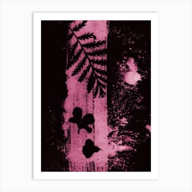 Black And Pink Abstract Nature Art Print