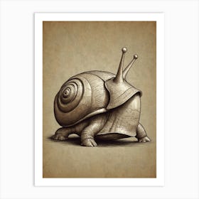 Snail With A Crown Art Print