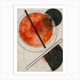 'Red And Black' 2 Art Print