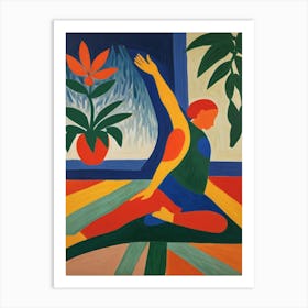 Woman In Yoga Pose 1 Art Print