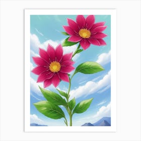 Dahlia Flower Art Print