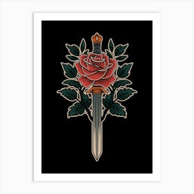 Blade of roses Art Print