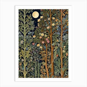 William Morris Moonlight In The Forest 13 Art Print